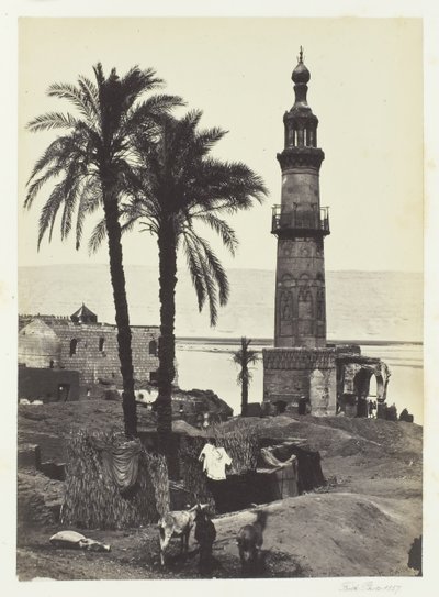 Utsikt över Girgeh, övre Egypten, 1857. av Francis Frith