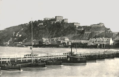 Fästningen Ehrenbreitstein vid Rhen, Tyskland, 1895. av Frith and Co