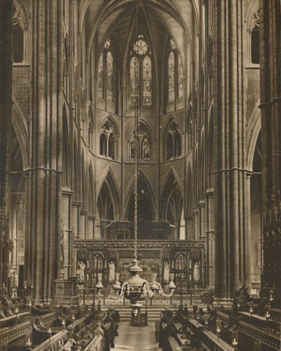 The High Altar and Reredos Beyond The Choir of Westminster Abbey, c1935. av Frith and Co