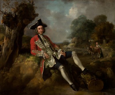 Porträtt av en gentleman, ca 1750 (olja på duk) av Francis & Gainsborough Thomas (1727 88) Hayman