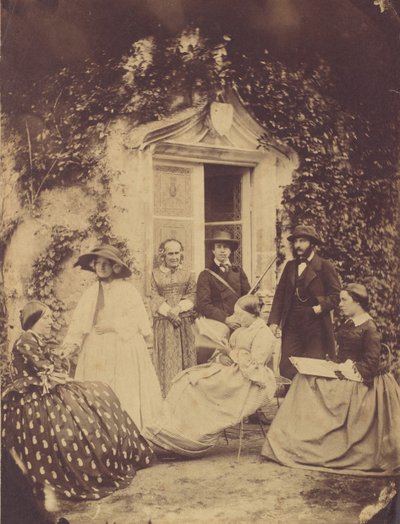Claudet Family Group, Chateau de la Roche, Amboise, 1856. av Francis George Claudet
