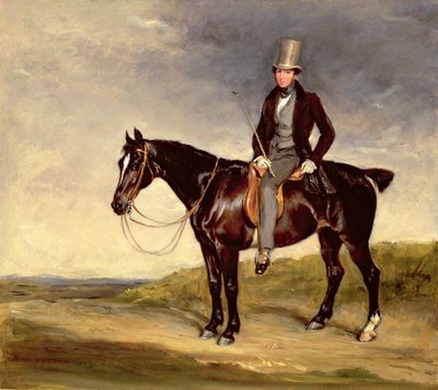 John Hay-Mackenzie på sin Dark Bay Cob (olja på duk) av Francis Grant