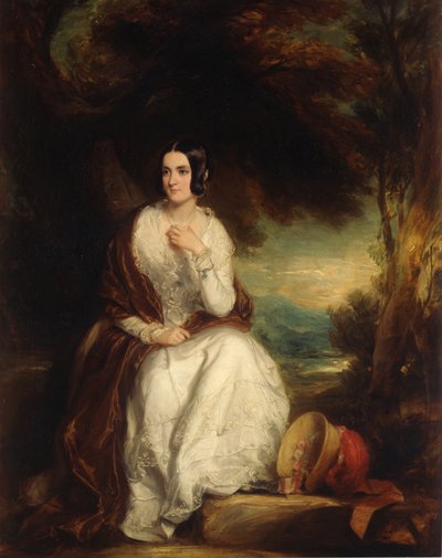 Porträtt av Eleanor, fru till den 4:e hertigen av Northumberland, ca 1844 (olja på duk) av Francis Grant
