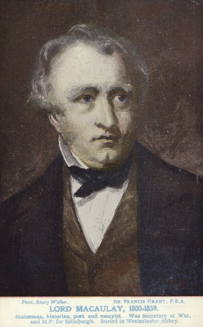 Thomas Babington Macaulay (1800-1859), engelsk politiker och historiker. av Francis Grant