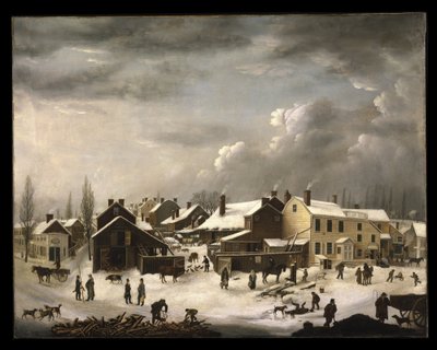 Vinterlandskap i Brooklyn av Francis Guy