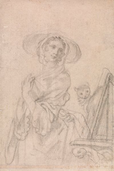 En studie för "Seeing - La Vue" (ett av de fem sinnena) av Francis Hayman