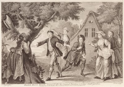 Blind-Mans Buff, graverad av Remi Parr (fl.1723-50) av Francis Hayman