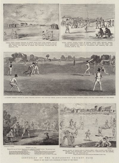 Marylebone Cricket Clubs hundraårsjubileum av Francis Hayman