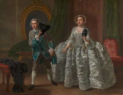 David Garrick och Mrs Pritchard i Benjamin Hoadleys "The Suspicious Husband" av Francis Hayman