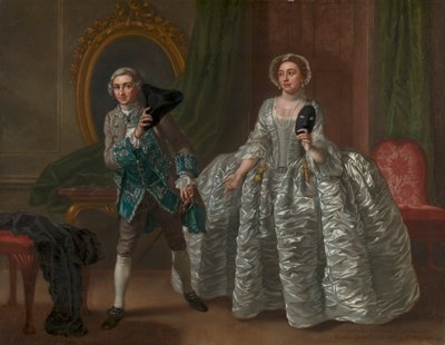 David Garrick och Mrs Pritchard i Benjamin Hoadleys "The Suspicious Husband" av Francis Hayman