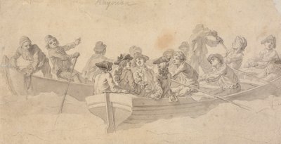 Figurer i båtar av Francis Hayman