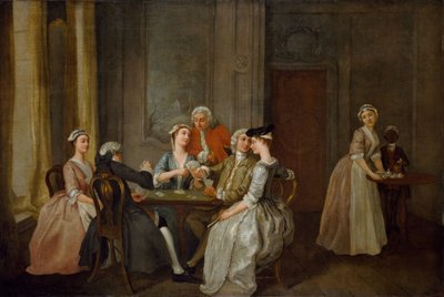 Spelar på Quadrille, 1740-50. av Francis Hayman