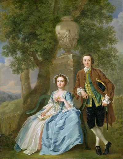 Porträtt av George och Margaret Rogers, ca 1748-50 (se även 111971) av Francis Hayman