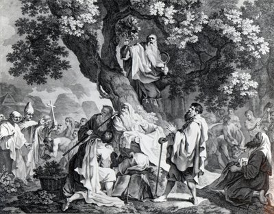 Druiderna eller britternas omvändelse till kristendomen, graverad av Simon Francois Ravenet, tryckt 1778. av Francis Hayman