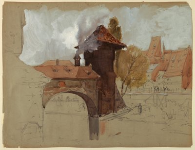 Studie av bro och kanal av Francis Hopkinson Smith