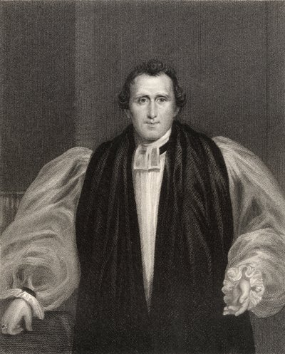 Pastor Daniel Wilson, graverad av J. Cochran, från "National Portrait Gallery, volume V", publicerad omkring 1835. av Francis Howard