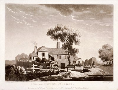 Utsikt nära Brixton Causeway, Lambeth, London, 1785 av Francis Jukes