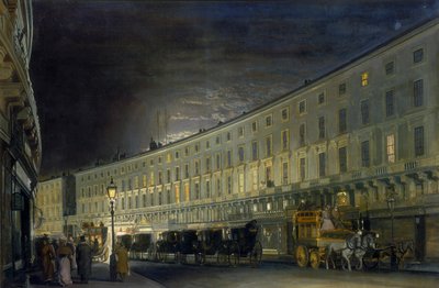 "Regent Street Quadrant at Night", c1897. av Francis LM Forster