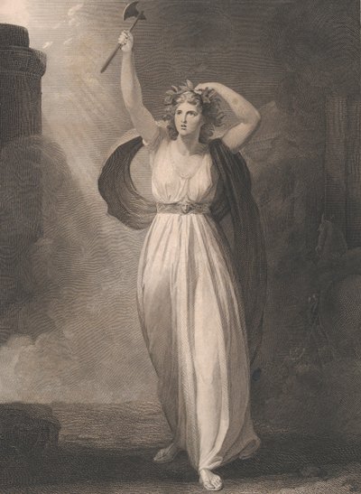 Cassandra Raving Shakespeare, Troilus och Cressida, akt 2,..., publicerad första gången 1795, återutgiven 1852. av Francis Legat