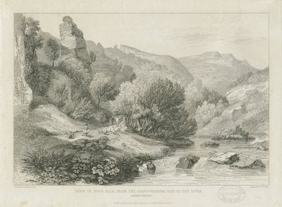 Dovedale - landskap: gravyr och [1800-talet] av Francis Legatt Chantrey