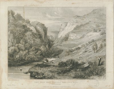 Dovedale - landskap: gravyr, nd [c 1823] (tryck) av Francis Legatt Chantrey