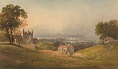 London från Blackheath av Francis Nicholson