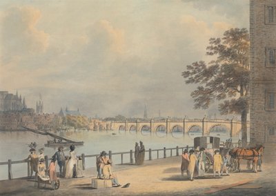 Westminster från South Bank av Francis Nicholson