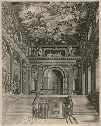 Buckingham Palace, trapphus av Francis Phillip Stephanoff