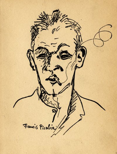 Porträtt av Blaise Cendrars (Frederic Louis Sauser av Francis Picabia