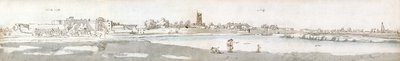 Cardiff 1678 (akvarell och brunt bläck på papper) av Francis Place