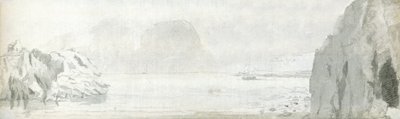 Swansea, ca 1678 (akvarell och brunt bläck på papper) av Francis Place