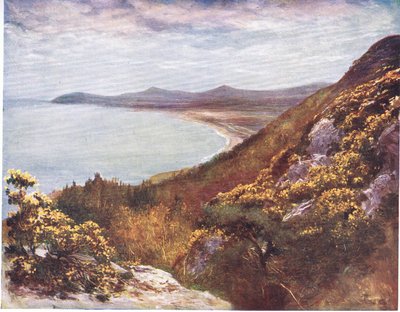 Dublin Bay från Victoria Hill, från Peeps at Many Lands: Ireland publicerad av Adams & Charles, 1909 av Francis S. Walker