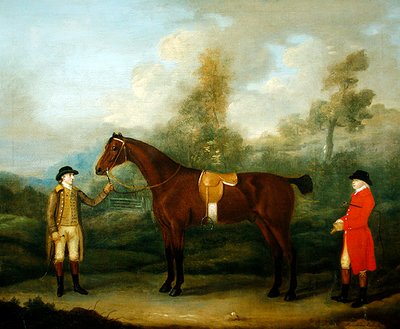 Jägare med sin häst och brudgum av Francis Sartorius
