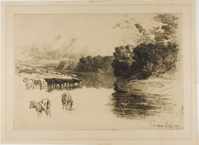 En flod i Lancashire av Francis Seymour Haden