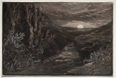 En Moorland Stream av Francis Seymour Haden