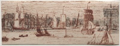 En skiss av Greenwich. av Francis Seymour Haden
