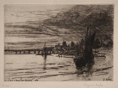 Battersea Bridge, 1868. av Francis Seymour Haden