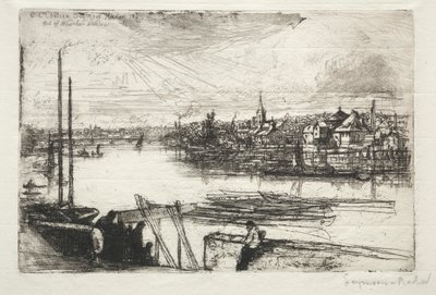 Battersea Reach, 1843. av Francis Seymour Haden