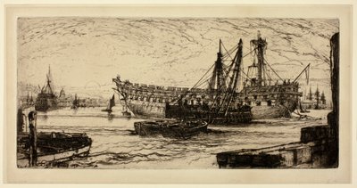 Breaking Up of the Agamemnon, nr 1 av Francis Seymour Haden