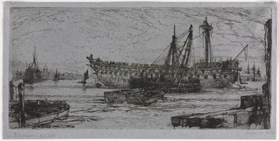Upplösning av Agamemnon, 1870. av Francis Seymour Haden