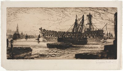 Upplösning av Agamemnon. av Francis Seymour Haden