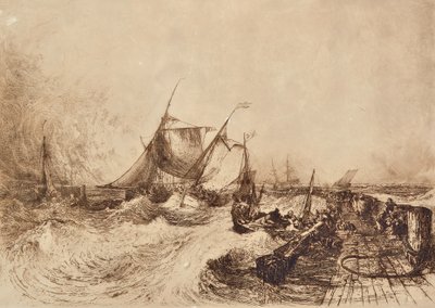 Calais hamn av Francis Seymour Haden