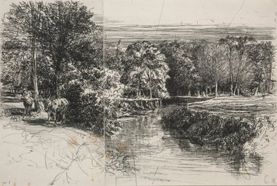 Dundrum River and the Two Asses, 1863. av Francis Seymour Haden