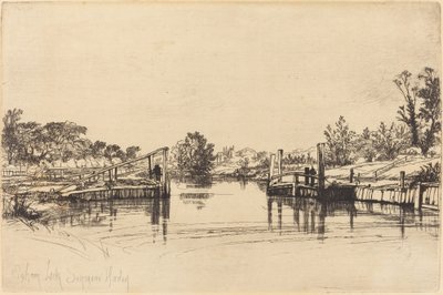 Eagham Lock av Francis Seymour Haden
