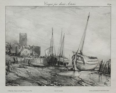 Fiskebåtar längs stranden av Francis Seymour Haden