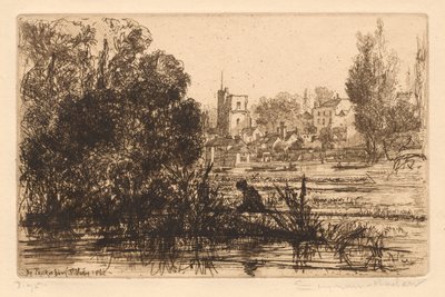 Hamertons portfölj III: Twickenham Church av Francis Seymour Haden