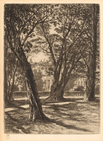 Kensington Gardens, nr 1 liten tallrik, 1859. av Francis Seymour Haden