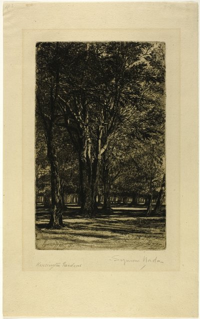 Kensington Gardens, nr II (stor tallrik) av Francis Seymour Haden