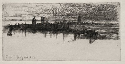 Little Calais Pier, 1865, 03:00, 1865. av Francis Seymour Haden