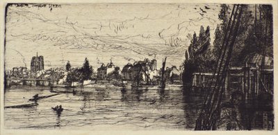 Gamla Chelsea kyrka av Francis Seymour Haden